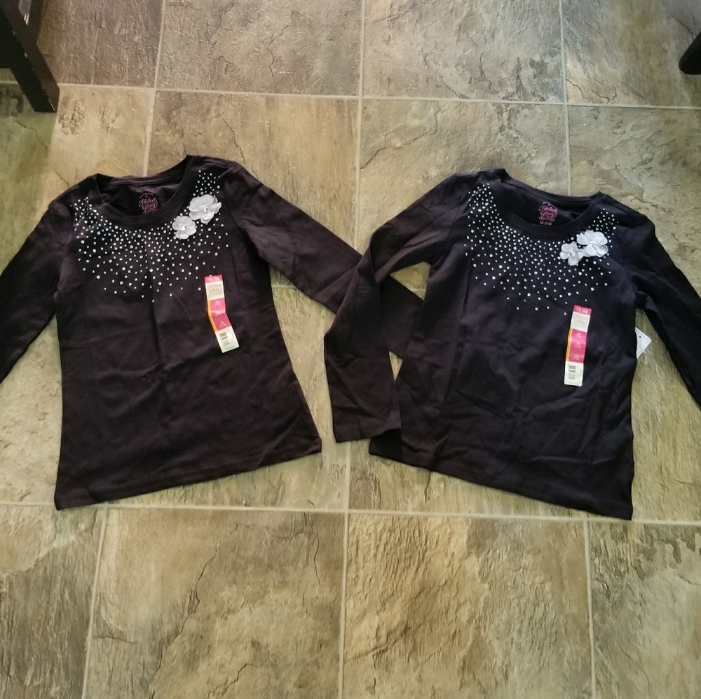 Faded Glory girls long sleeve shirt size M 7-8